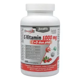 JutaVit C-vitamin 1000mg C+D DUO Plus ret.ftbl. 100x