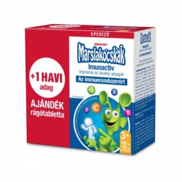 Marslakócskák Imunactiv eper ízű rágótabletta 100x+30x