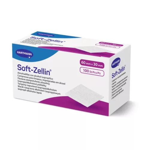 Soft-Zellin törlőkendő alkoholos 100x