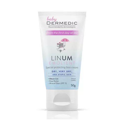 DERMEDIC Linum Emolient BABY spec.védőkrém arcra 50g