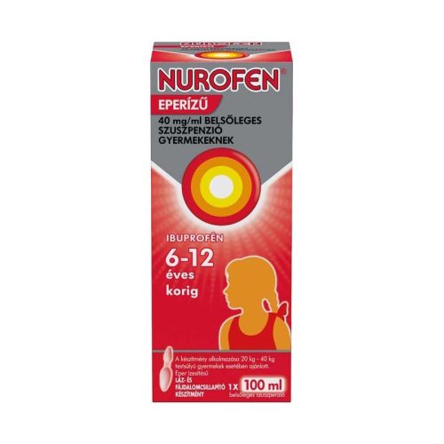 Nurofen 40mg/ml belsől.szuszpenzió gyerm.eperízű 100ml