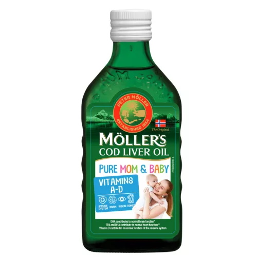Möllers Pure Mom Baby tőkehalmáj olaj folyadék 250ml