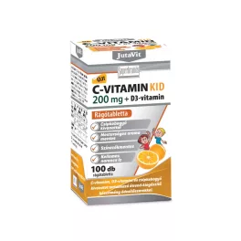 JutaVit C-vitamin KID 200 mg+D3 rágótabletta Naran 100x