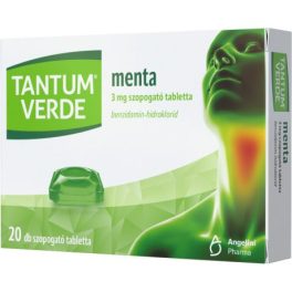   Tantum Verde menta 3mg szopogató tabletta 20xbuborékcsomagolásban