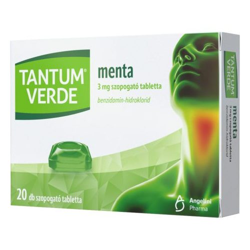 Tantum Verde menta 3mg szopogató tabletta 20xbuborékcsomagolásban