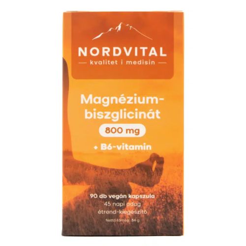 Nordvital Magnézium-biszglicinát 800 B6 kapsz. 90x