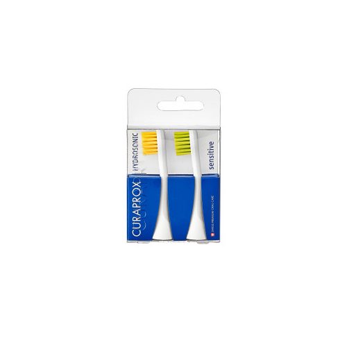 Curaprox Hydrosonic pótfej sensitive sárga-zöld 2X