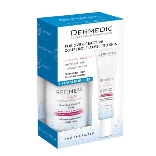 DERMEDIC Redness arcápoló szett (krém+hab) 40ml + 170ml