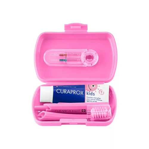 Curaprox Kids TravelSet Pink 1x