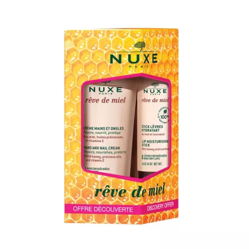 NUXE Reve de Miel Lipstic 4GR+Kézkrém 30ml