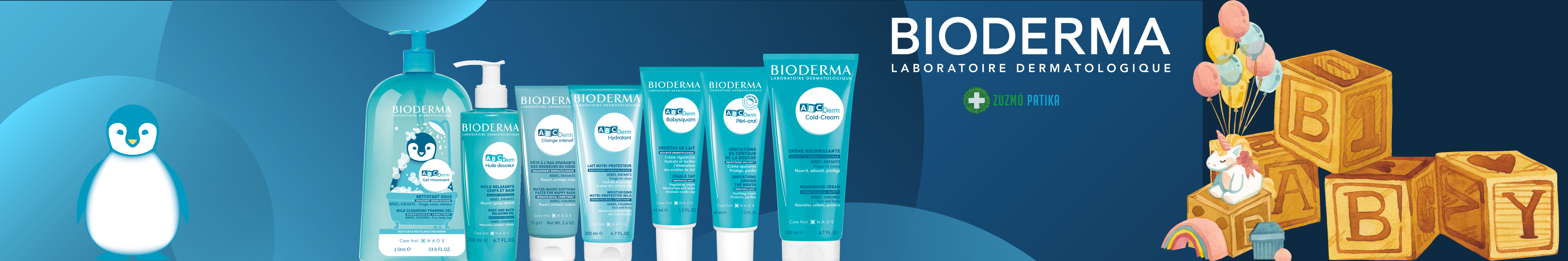 Banner categorie cosmetice pentru bebeluși ABCDerm